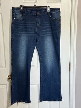 Nova Blue Classic Dark Blue Wash Women’s Straight-Leg Bootcut Jeans